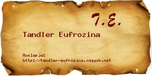 Tandler Eufrozina névjegykártya